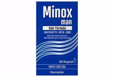 MINOX MAN VITAMIN, MINERAL VE BITKI EKSTRELERI ICEREN TAKVIYE EDICI GIDA KAPSUL 60 kapsül İlaç Görseli
