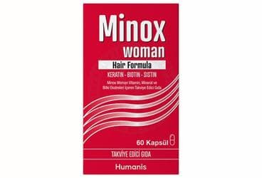 MINOX WOMAN VITAMIN, MINERAL VE BITKI EKSTRELERI ICEREN TAKVIYE EDICI GIDA KAPSUL 60 kapsül İlaç Görseli