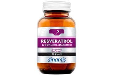 DINAMIS RESVERATROL CO-Q10 ASTAXANTHIN ICEREN KAPSUL 30 kapsül İlaç Görseli