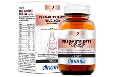 DINAMIS PREG-NUTRIENTS FOLIC ACID, VIT-D3, VIT-B12 TABLET 30 tablet İlaç Görseli