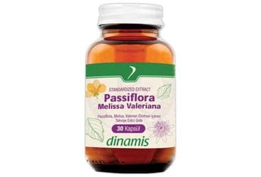 DINAMIS PASSIFLORA MELISSA VALERIANA TAKVIYE EDICI GIDA 30 kapsül İlaç Görseli