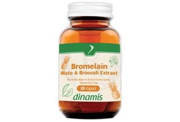 DINAMIS BROMELAIN MATE & BROCCOLI EXTRACT TAKVIYE EDICI GIDA 30 kapsül İlaç Görseli