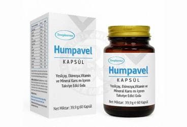 HUMPAVEL YESIL CAY, EKINEZYA, VITAMIN VE MINERAL KARISIMI ICEREN TAKVIYE EDICI GIDA 60 kapsül İlaç Görseli