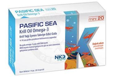 PASIFIC SEA KRILL OIL OMEGA-3 KAPSUL, MINI 20 kapsül İlaç Görseli
