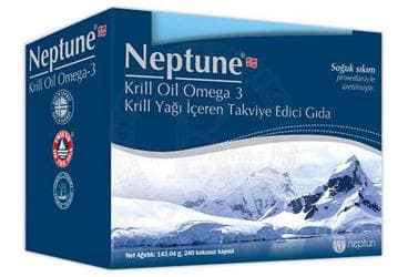 NEPTUNE KRILL OIL OMEGA 3 ICEREN TAKVIYE EDICI GIDA KAPSUL 240 kapsül İlaç Görseli