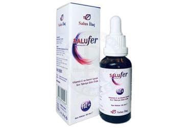 SALUFER DAMLA VITAMIN C VE DEMIR ICEREN SIVI TAKVIYE EDICI GIDA 30 ml şişe İlaç Görseli