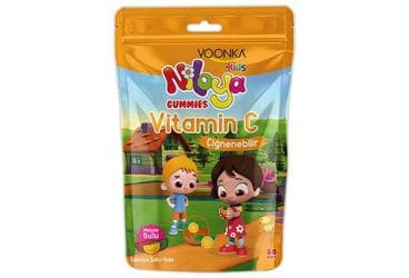 VOONKA KIDS NILOYA GUMMIES VITAMIN C CIGNENEBILIR TAKVIYE EDICI GIDA 60 tablet İlaç Görseli