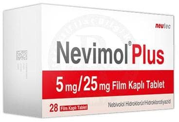 NEVIMOL PLUS 5 MG /25 MG  FILM KAPLI TABLET (28 FILM KAPLI TABLET) İlaç Görseli