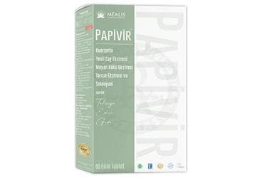 PAPIVIR KUERSETIN, YESIL CAY EKSTRESI, MEYAN KOKU, EKSTRESI, TARCIN EKSTRESI VE SELENYUM ICEREN TAKVIYE EDICI GIDA 60 tablet İlaç Görseli