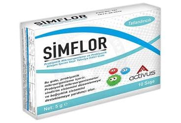 SIMFLOR PROBIYOTIK VE PREBIYOTIK ICEREN TAKVIYE EDICI GIDA 10 saşe İlaç Görseli