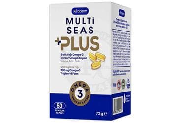 MIRADERM MULTI SEAS PLUS OMEGA 3 TAKVIYE EDICI GIDA 50 kapsül İlaç Görseli