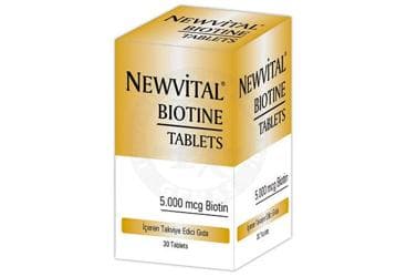 NEWVITAL BIOTIN TABLET 5000 mcg 60 tablet İlaç Görseli