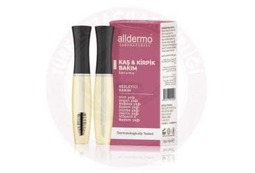 ALLDERMO KAS & KIRPIK BAKIM BESLEYICI BAKIM SERUMU 2x10 ml şişe İlaç Görseli