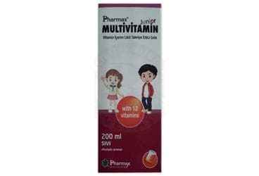 PHARMAX MULTIVITAMIN JUNIOR VITAMIN ICEREN LIKIT TAKVIYE EDICI GIDA 200 ml şişe İlaç Görseli