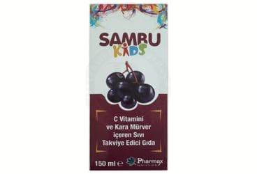 SAMBUKIDS C VITAMINI VE KARA MURVER ICEREN SIVI TAKVIYE EDICI GIDA 150 ml şişe İlaç Görseli