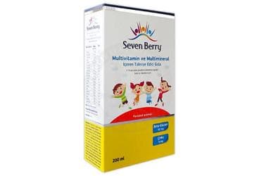 SEVEN BERRY MULTIVITAMIN VE MULTIMINERAL ICEREN TAKVIYE EDICI GIDA - PORTAKAL AROMALI 200 ml şişe İlaç Görseli