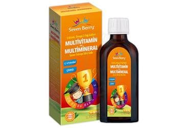 SEVEN BERRY MULTIVITAMIN VE MULTIMINERAL ICEREN TAKVIYE EDICI GIDA - PORTAKAL AROMALI 150 ml şişe İlaç Görseli