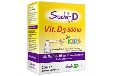 SUDA VITAMIN SUDA-D VITAMIN D3 FOR KIDS SPREY 20 ml İlaç Görseli