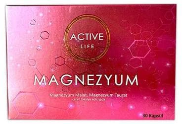 ACTIVE LIFE MAGNEZYUM ICEREN TAKVIYE EDICI GIDA 30 kapsül İlaç Görseli