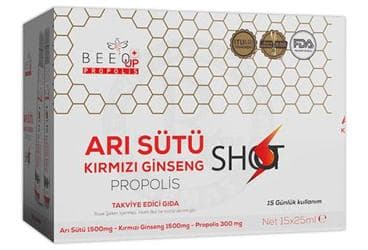 BEEO UP ARI SUTU KIRMIZI GINSENG VE PROPOLIS ICEREN TAKVIYE EDICI GIDA 15 x 25 ml İlaç Görseli