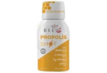 BEEO UP PROPOLIS, CINKO, D3+C VITAMINI SHOT 50 ml flakon İlaç Görseli