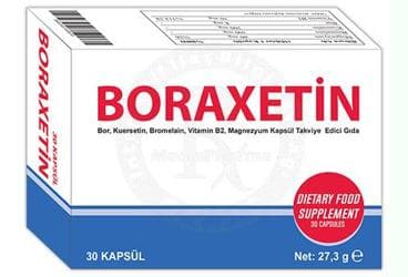 BORAXETIN BOR, KUERSETIN, BROMELAIN, VITAMIN B2, MAGNEZYUM KAPSUL TAKVIYE EDICI GIDA 30 kapsül İlaç Görseli