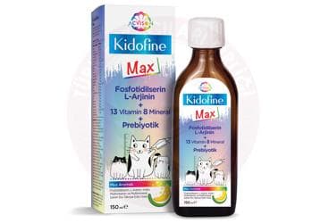 ACVISON KIDOFINE MAX TAKVIYE EDICI GIDA MUZ AROMALI SURUP 150 ml şişe İlaç Görseli