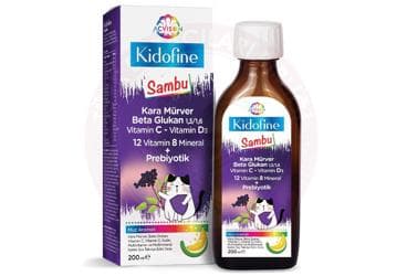 ACVISON KIDOFINE SAMBU TAKVIYE EDICI GIDA MUZ AROMALI SURUP 200 ml şişe İlaç Görseli