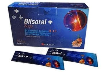 BLISORAL SASE STREPTOCOCCUS SALIVARIUS K 12 PROBIYOTIK MIKROORANIZMA ICEREN TAKVIYE EDICI GIDA 30x2 g saşe İlaç Görseli