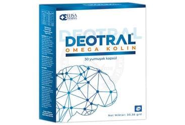 DEOTRAL OMEGA KOLIN TAKVIYE EDICI GIDA 30 kapsül İlaç Görseli