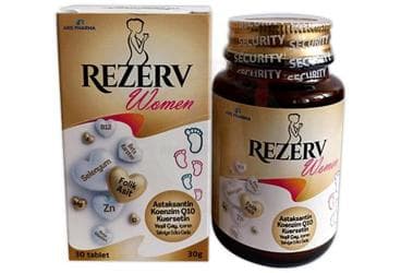 REZERV WOMEN ASTAKSANTIN, KOENZIM Q10, KUERSETIN, YESIL CAY ICEREN TAKVIYE EDICI GIDA TABLET 30 tablet İlaç Görseli