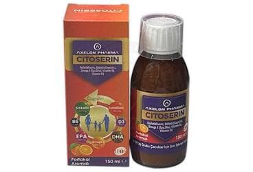 AXELON CITOSERIN SIVI TAKVIYE EDICI GIDA (PORTAKAL AROMALI) 150 ml şişe İlaç Görseli