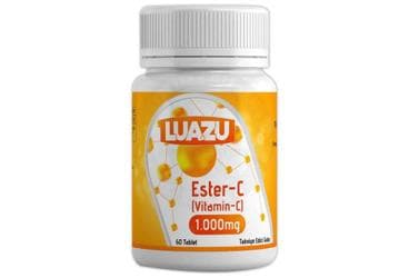 LUAZU ESTER-C (VITAMIN-C) ICEREN TAKVIYE EDICI GIDA 1000 mg 60 tablet İlaç Görseli