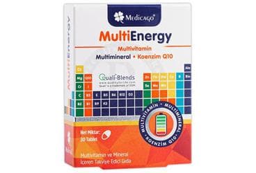 MEDICAGO MULTIENERGY MULTIVITAMIN, MULTIMINERAL VE KOENZIM Q10 ICEREN TAKVIYE EDICI GIDA 30 tablet İlaç Görseli
