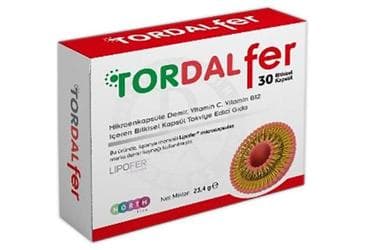 TORDAL FER TAKVIYE EDICI GIDA KAPSUL 30 kapsül İlaç Görseli