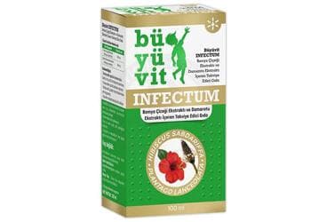 BUYUVIT INFECTUM BAMYA CICEGI EKSTRAKTI VE DAMAROTU EKSTRAKTI ICEREN TAKVIYE EDICI GIDA 100 ml şişe İlaç Görseli