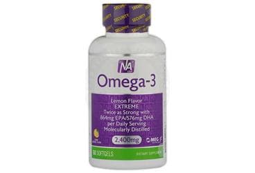 NATROL OMEGA-3 LEMON FLAVOR EXTREME EPA,DHA ICEREN TAKVIYE EDICI GIDA 2400 mg 60 kapsül İlaç Görseli