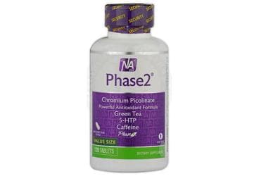 NATROL PHASE2 CHROMIUM PICOLINATE POWERFUL ANTIOXIDANT FORMULA GREEN TEA, 5-HTP, CAFFEINE ICEREN TAKVIYE EDICI GIDA 120 tablet İlaç Görseli