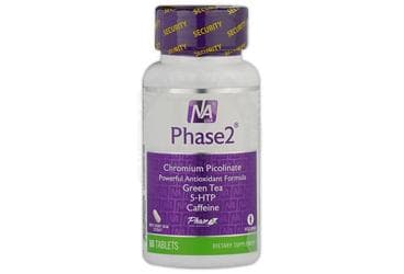 NATROL PHASE2 CHROMIUM PICOLINATE POWERFUL ANTIOXIDANT FORMULA GREEN TEA, 5-HTP, CAFFEINE ICEREN TAKVIYE EDICI GIDA 60 tablet İlaç Görseli