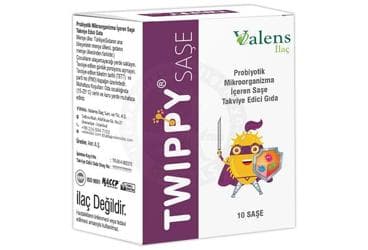 TWIPPY PROBIYOTIK MIKROORGANIZMA ICEREN SASE TAKVIYE EDICI GIDA 10 saşe İlaç Görseli