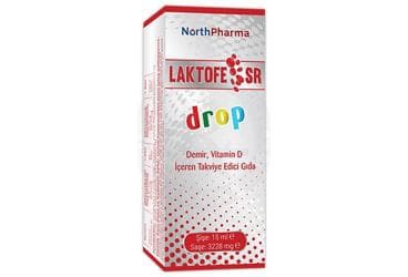 LAKTOFE SR DROP DEMIR, VITAMIN D ICEREN TAKVIYE EDICI GIDA SISE 15 ml şişe İlaç Görseli