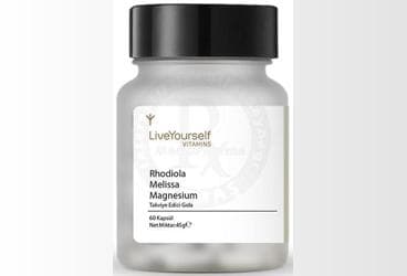 LIVE YOURSELF RHODIOLA, MELISA, MAGNESIUM ICEREN KAPSUL TAKVIYE EDICI GIDA 60 kapsül İlaç Görseli