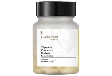 LIVE YOURSELF SILYMARIN, CURCUMIN, BERBERIN ICEREN KAPSUL TAKVIYE EDICI GIDA 30 kapsül İlaç Görseli