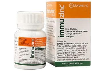 IMMUZINC KAPSUL 20 kapsül İlaç Görseli