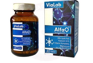 VIALAB ALFAQ ALFA LIPOIK ASIT, KOENZIM Q10, B VITAMIN KOMPLEKSI, MAGNEZYUM ICEREN TABLET TAKVIYE EDICI GIDA 30 tablet İlaç Görseli