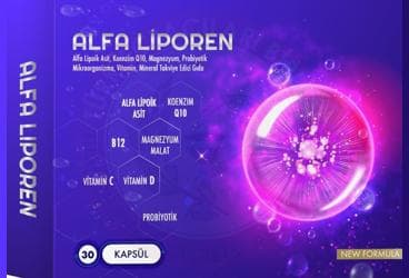 ALFA LIPOREN TAKVIYE EDICI GIDA KAPSUL 30 kapsül İlaç Görseli