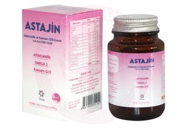 ASTAJIN ASTAKSANTIN VE KOENZIM Q10 ICEREN TAVIYE EDICI GIDA 30 kapsül İlaç Görseli