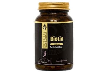 MICROBIOME BIOTIN ICEREN TAKVIYE EDICI GIDA 5000 mcg 50 tablet İlaç Görseli