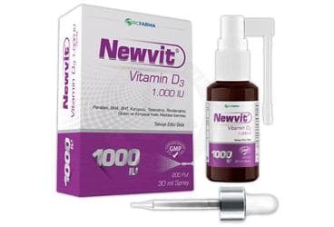 NEWVIT VITAMIN D3 SPREY 1000 IU 30 ml şişe İlaç Görseli