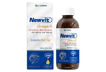 NEWVIT OMEGA-3 D3 VITAMINLI BALIK YAGI SURUP 150 ml şişe İlaç Görseli